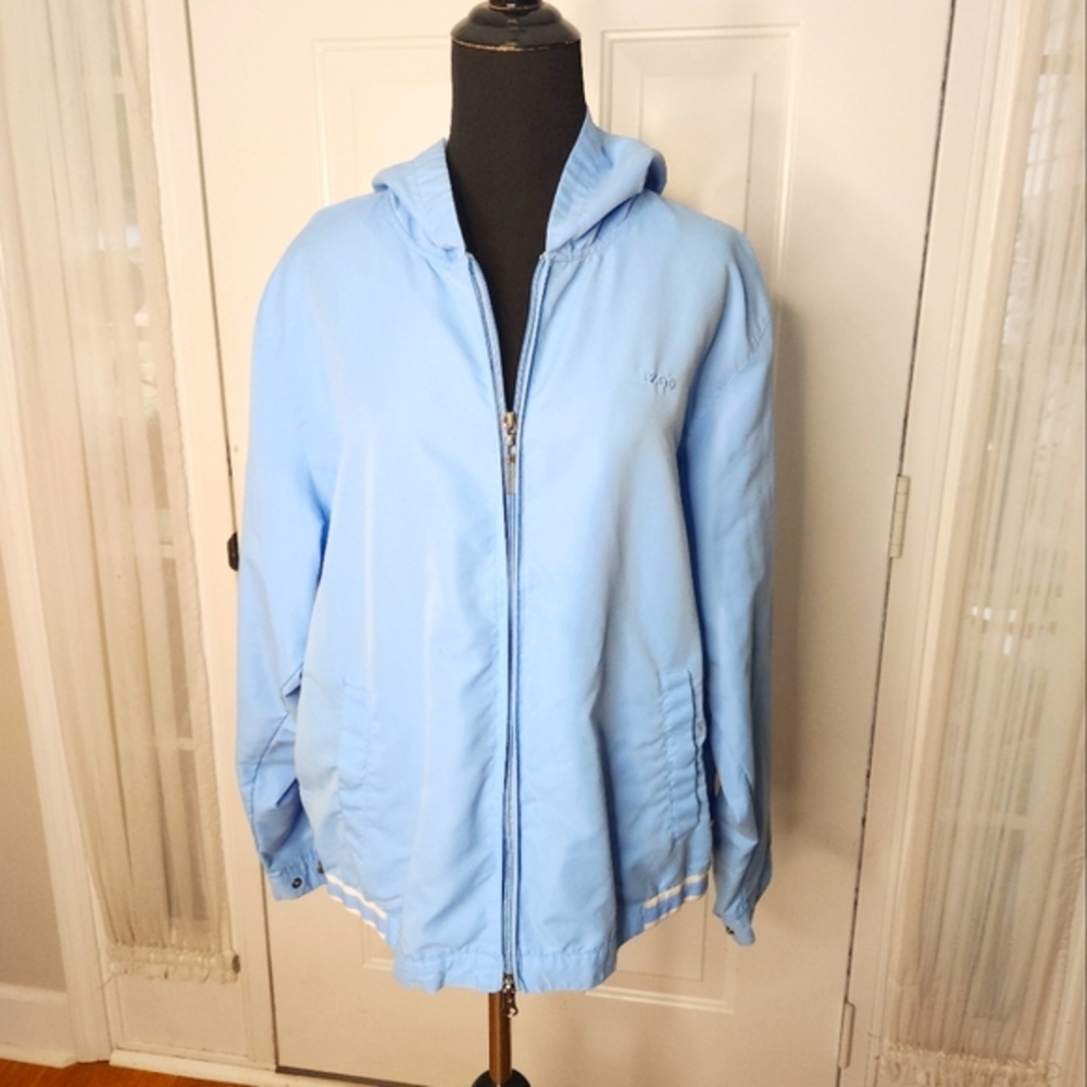 IZOD Light Blue Hooded Jacket‎ Size XL